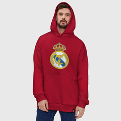 Толстовка-худи оверсайз Real Madrid FC, цвет: красный — фото 2