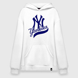 Толстовка-худи оверсайз NY - Yankees, цвет: белый
