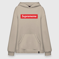 Толстовка-худи оверсайз Suprememe, цвет: миндальный