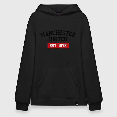 Худи оверсайз FC Manchester United Est. 1878 / Черный – фото 1