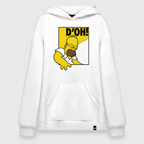 Худи оверсайз Homer D'OH! / Белый – фото 1