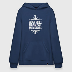 Толстовка-худи оверсайз Harvest Themselves, цвет: тёмно-синий