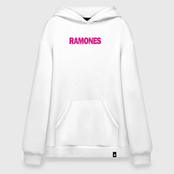 Толстовка-худи оверсайз Ramones Boyband, цвет: белый