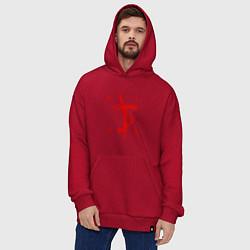 Толстовка-худи оверсайз MARK OF THE DOOM SLAYER, цвет: красный — фото 2