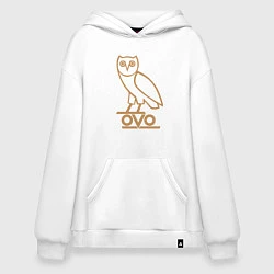 Толстовка-худи оверсайз OVO Owl, цвет: белый