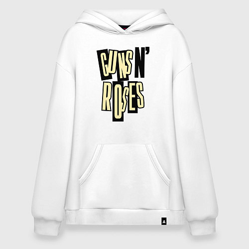 Худи оверсайз Guns n Roses: cream / Белый – фото 1