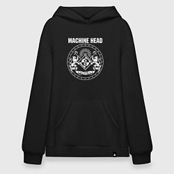 Толстовка-худи оверсайз Machine Head MCMXCII, цвет: черный