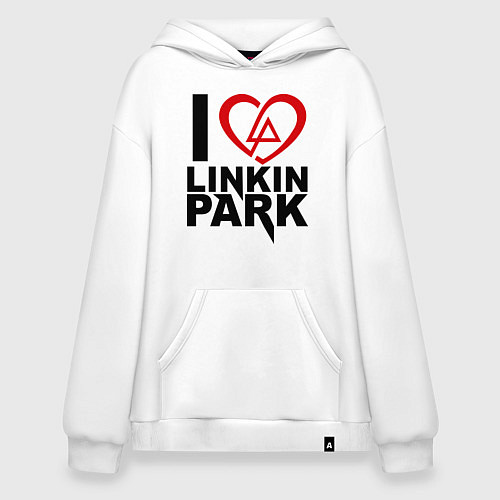 Худи оверсайз I love Linkin Park / Белый – фото 1