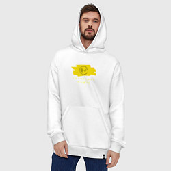 Толстовка-худи оверсайз 21 Top: Yellow Trench, цвет: белый — фото 2