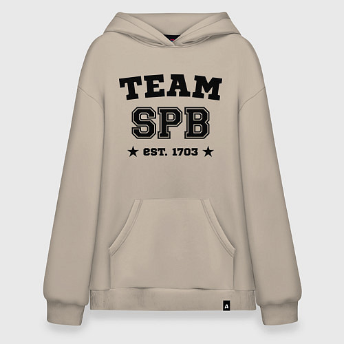 Худи оверсайз Team SPB est. 1703 / Миндальный – фото 1