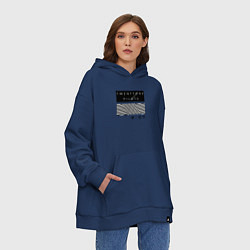 Толстовка-худи оверсайз TOP: Geometry, цвет: тёмно-синий — фото 2