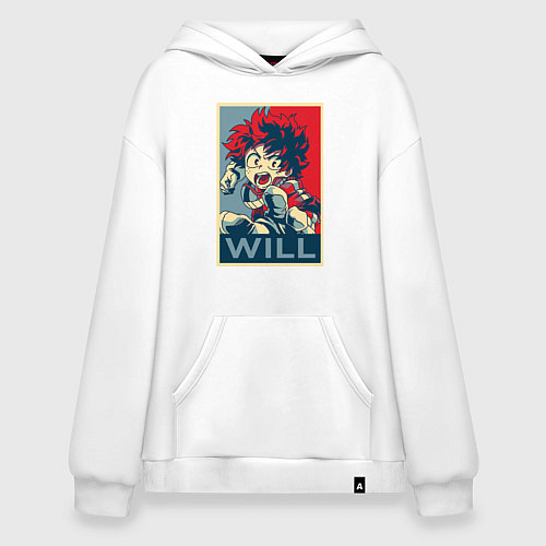 Худи оверсайз Изуку Мидория / Белый – фото 1