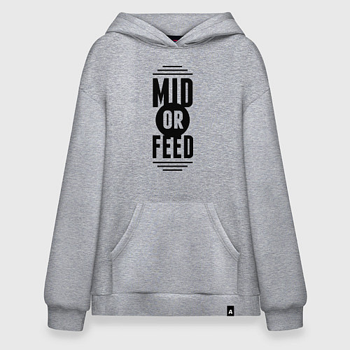 Худи оверсайз Mid or feed / Меланж – фото 1