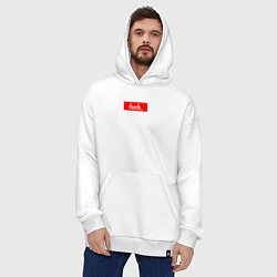 Толстовка-худи оверсайз Fuck Supreme, цвет: белый — фото 2