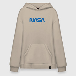 Толстовка-худи оверсайз NASA, цвет: миндальный