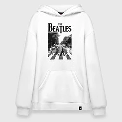 Толстовка-худи оверсайз The Beatles: Mono Abbey Road, цвет: белый