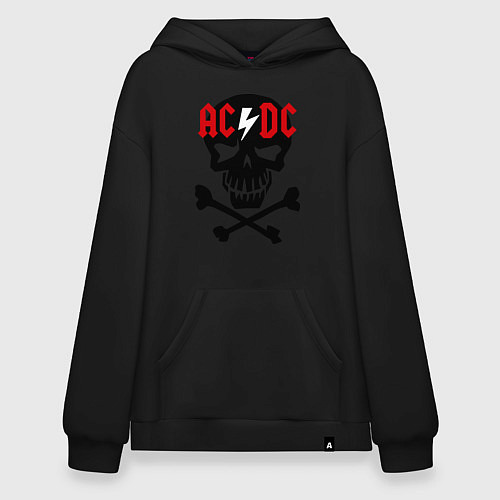 Худи оверсайз AC/DC Skull / Черный – фото 1