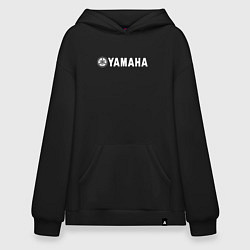 Толстовка-худи оверсайз YAMAHA, цвет: черный