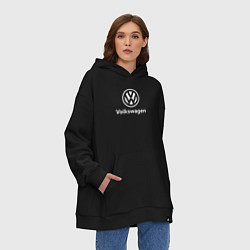 Толстовка-худи оверсайз VOLKSWAGEN, цвет: черный — фото 2