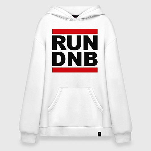 Худи оверсайз RUN DNB / Белый – фото 1