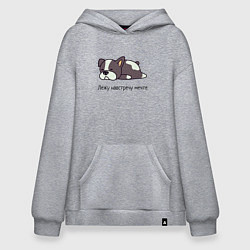 Толстовка-худи оверсайз Навстречу мечте, цвет: меланж