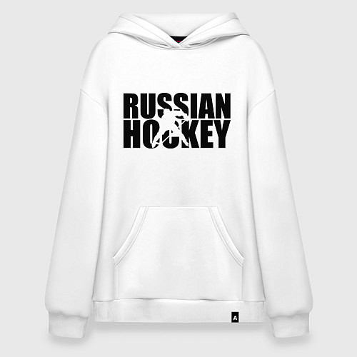 Худи оверсайз Russian Hockey / Белый – фото 1