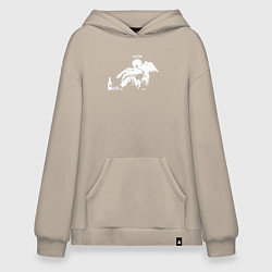 Толстовка-худи оверсайз Banksy, цвет: миндальный