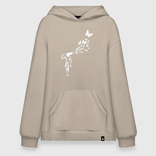 Худи оверсайз Banksy / Миндальный – фото 1