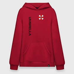 Толстовка-худи оверсайз UMBRELLA CORP, цвет: красный