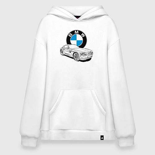 Худи оверсайз BMW / Белый – фото 1