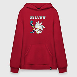 Толстовка-худи оверсайз SONIC Silver, цвет: красный