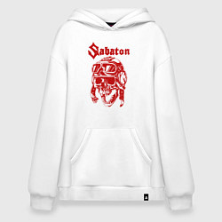Толстовка-худи оверсайз Sabaton, цвет: белый