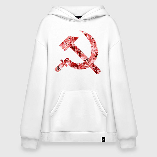 Худи оверсайз Ахегао СССР / Белый – фото 1