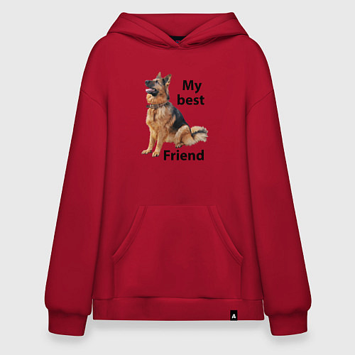 Худи оверсайз Овчарка / Красный – фото 1