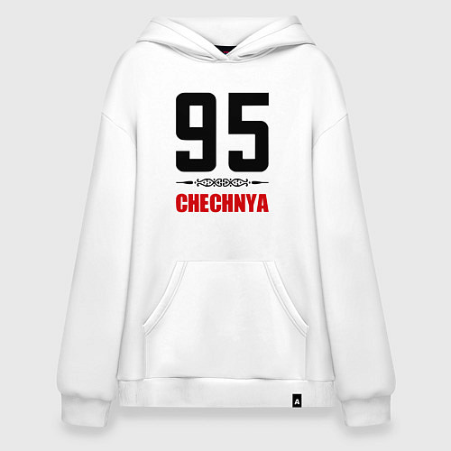 Худи оверсайз 95 Chechnya / Белый – фото 1