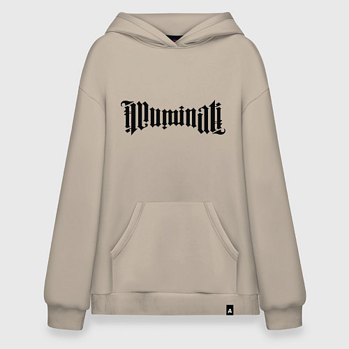 Худи оверсайз Амбиграмма Иллюминати / Миндальный – фото 1