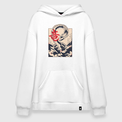 Худи оверсайз Морской дракон / Белый – фото 1