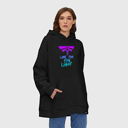 Толстовка-худи оверсайз ЦИКАДЫ LOOK FOR THE LIGHT, цвет: черный — фото 2