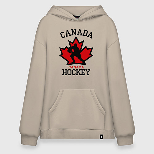 Худи оверсайз Canada Hockey / Миндальный – фото 1