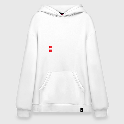 Худи оверсайз Коротко о моей жизни / Белый – фото 1