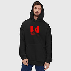 Толстовка-худи оверсайз VANSAMA OFFICIAL Red, цвет: черный — фото 2