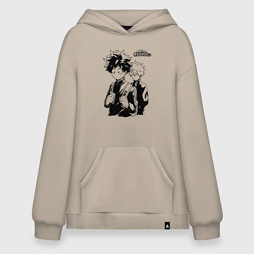 Худи оверсайз Моя геройская академия / Миндальный – фото 1
