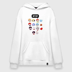 Худи оверсайз BTS BT21