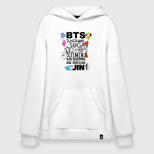 Худи оверсайз BTS BT21 / Белый – фото 1