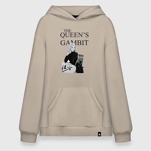Худи оверсайз The queens gambit / Миндальный – фото 1