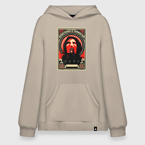 Худи оверсайз DARK Тьма / Миндальный – фото 1