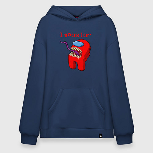 Худи оверсайз AMONG US - IMPOSTOR / Тёмно-синий – фото 1