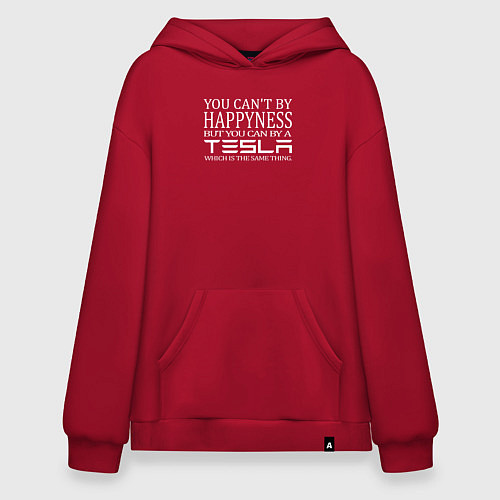 Худи оверсайз Тесла счастье / Красный – фото 1