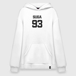 Толстовка-худи оверсайз BTS - Suga 93, цвет: белый