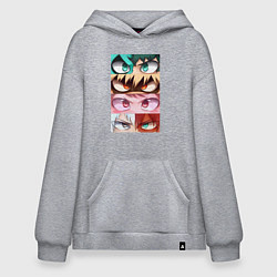 Толстовка-худи оверсайз MY HERO ACADEMIA MHA, цвет: меланж